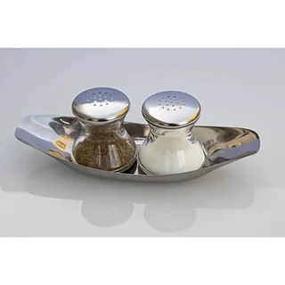 نمک پاش و فلفل پاش سینی دار  دبلیو ام اف مدل WMF Salt pepper set WAGENFELD
